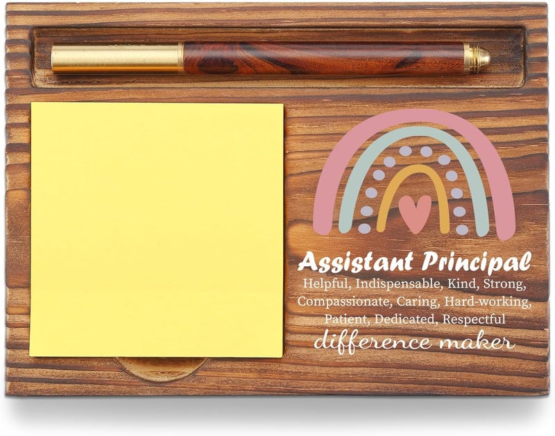 YODOCAMP Assistant Principal Appreciation Sticky Note Holder, Inspirational Desk Organizer for Assistant Principals, School Gift for Assistant Principals Desk Accessory TZP137 - Image 1